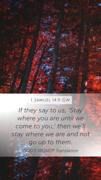 1 Samuel 14:9 GW Bible Verse Image