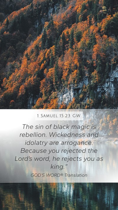 1 Samuel 15:23 GW Bible Verse Image
