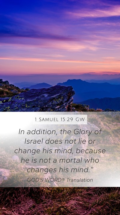 1 Samuel 15:29 GW Bible Verse Image