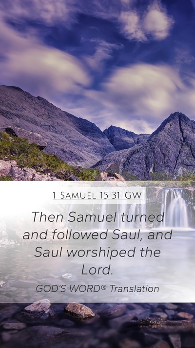 1 Samuel 15:31 GW Bible Verse Image