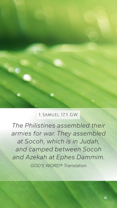 1 Samuel 17:1 GW Bible Verse Image