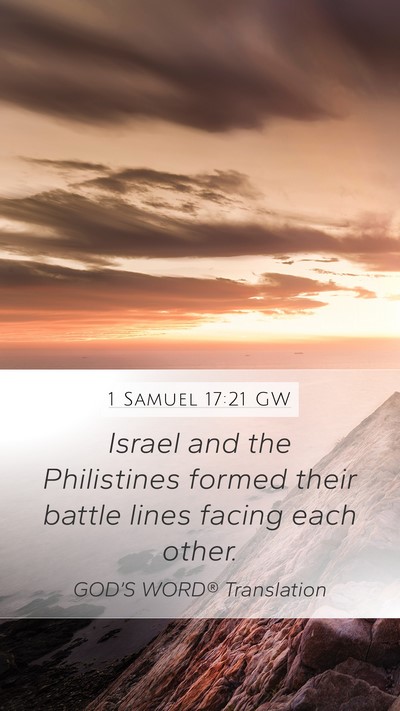 1 Samuel 17:21 GW Bible Verse Image