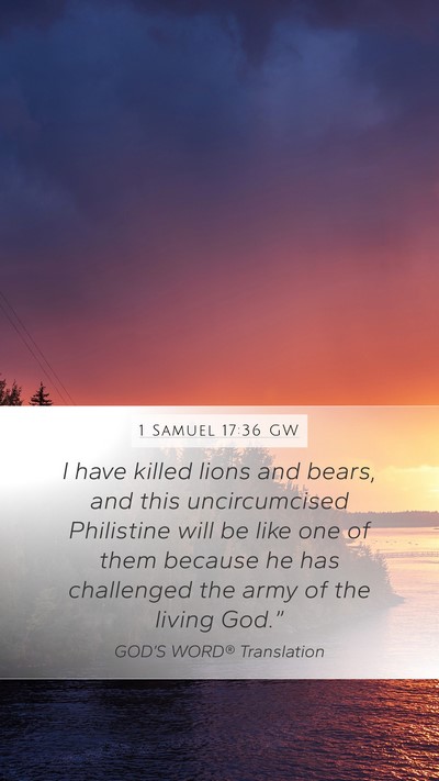1 Samuel 17:36 GW Bible Verse Image