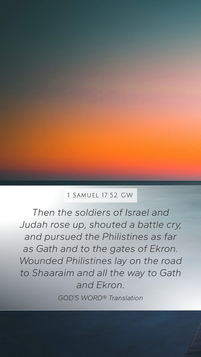 1 Samuel 17:52 GW Bible Verse Image
