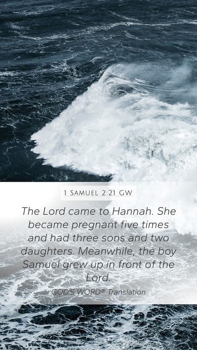 1 Samuel 2:21 GW Bible Verse Image