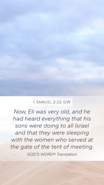 1 Samuel 2:22 GW Bible Verse Image