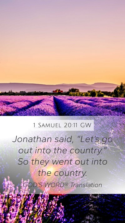 1 Samuel 20:11 GW Mobile Phone Wallpaper - Jonathan said, “Let’s go out into the - Mobile Bible Verse Wallpaper