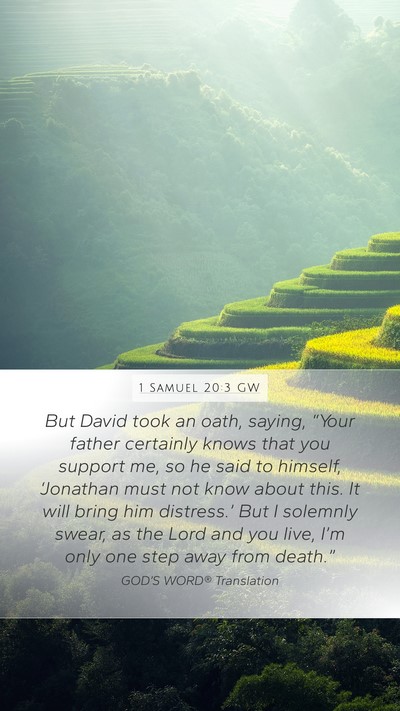 1 Samuel 20:3 GW Bible Verse Image