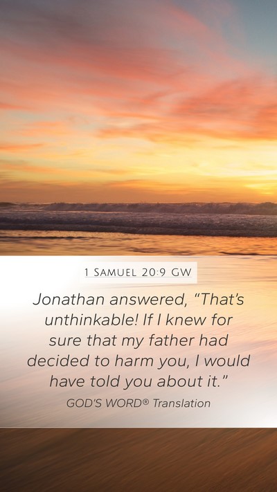 1 Samuel 20:9 GW Bible Verse Image
