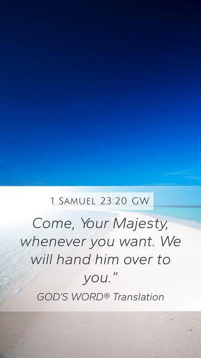 1 Samuel 23:20 GW Bible Verse Image