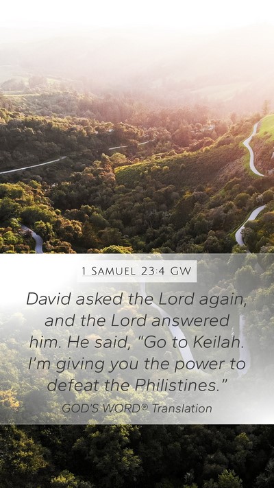 1 Samuel 23:4 GW Bible Verse Image
