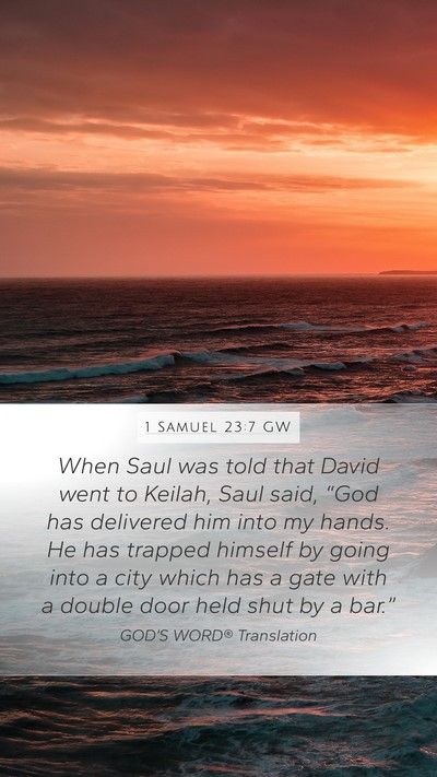 1 Samuel 23:7 GW Bible Verse Image
