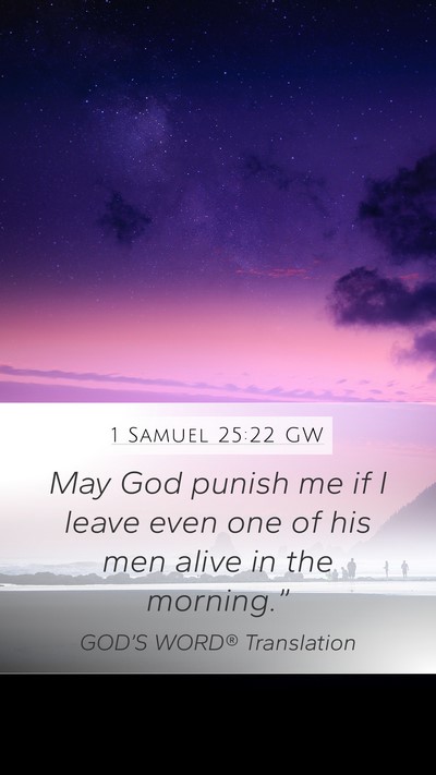 1 Samuel 25:22 GW Bible Verse Image