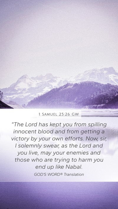 1 Samuel 25:26 GW Bible Verse Image