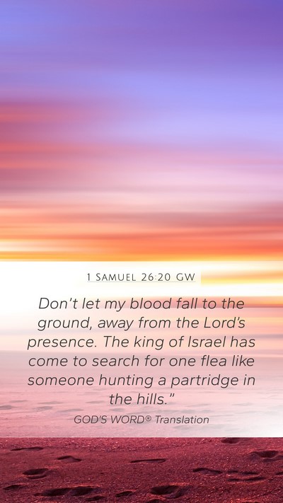 1 Samuel 26:20 GW Bible Verse Image