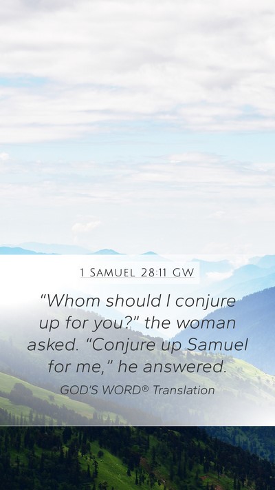 1 Samuel 28:11 GW Bible Verse Image