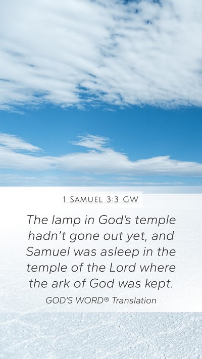 1 Samuel 3:3 GW Bible Verse Image