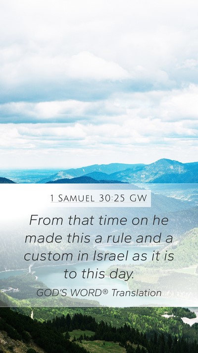 1 Samuel 30:25 GW Bible Verse Image