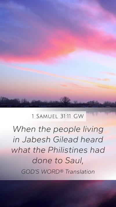 1 Samuel 31:11 GW Bible Verse Image