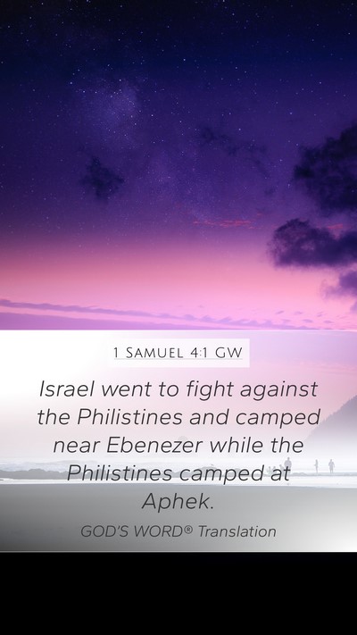 1 Samuel 4:1 GW Bible Verse Image
