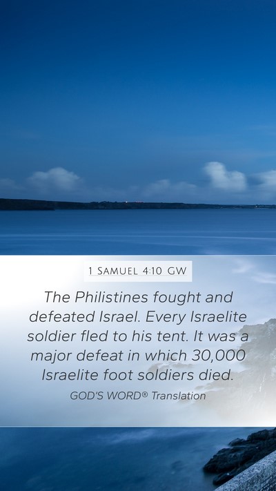 1 Samuel 4:10 GW Bible Verse Image