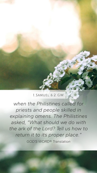 1 Samuel 6:2 GW Bible Verse Image