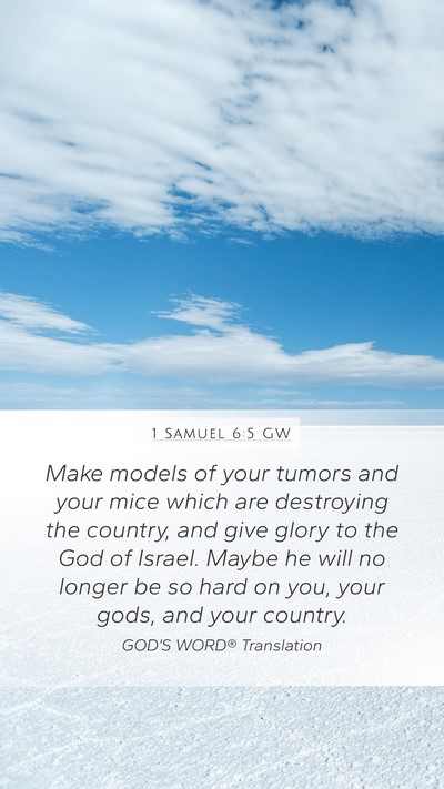 1 Samuel 6:5 GW Bible Verse Image