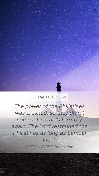 1 Samuel 7:13 GW Bible Verse Image