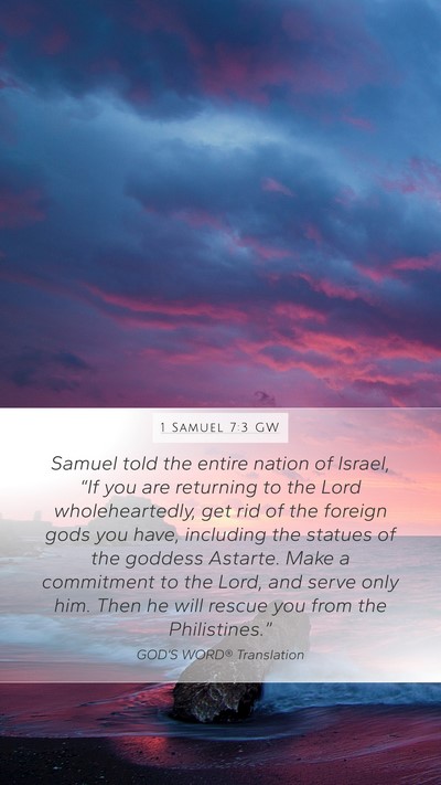 1 Samuel 7:3 GW Bible Verse Image