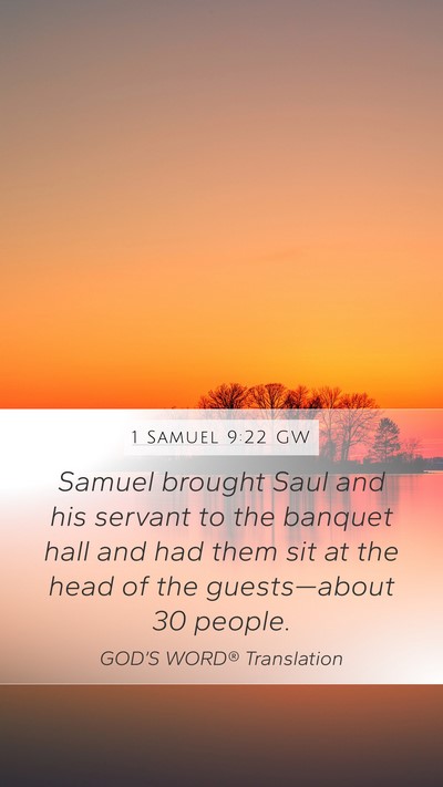 1 Samuel 9:22 GW Bible Verse Image