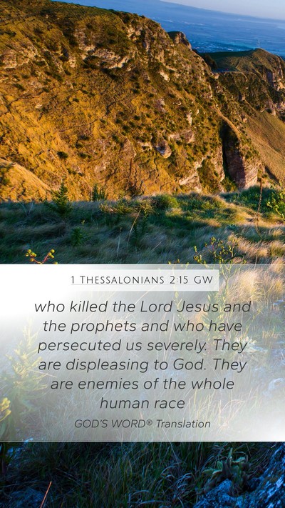 1 Thessalonians 2:15 GW Bible Verse Image