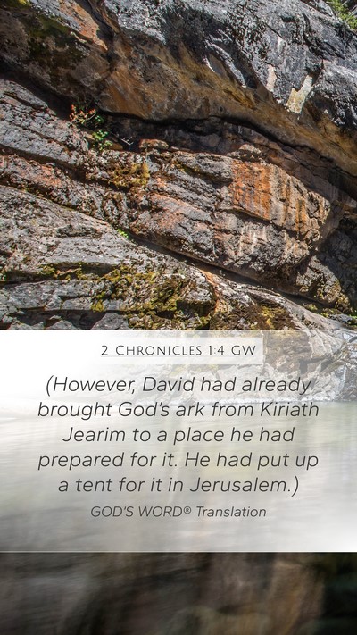 2 Chronicles 1:4 GW Bible Verse Image