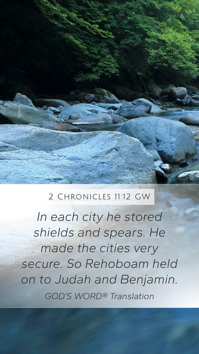2 Chronicles 11:12 GW Bible Verse Image