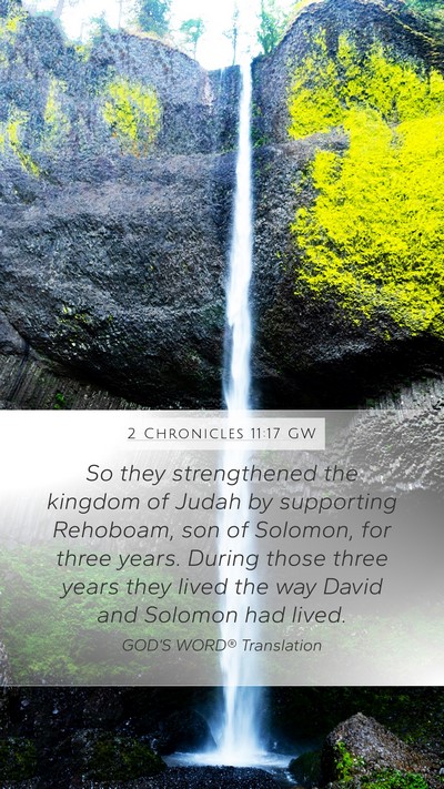 2 Chronicles 11:17 GW Bible Verse Image