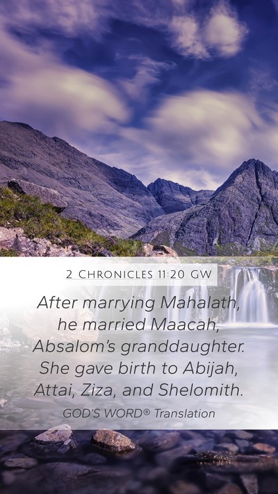 2 Chronicles 11:20 GW Bible Verse Image