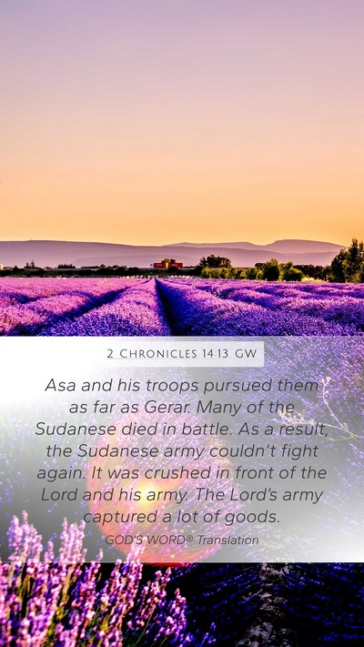 2 Chronicles 14:13 GW Bible Verse Image