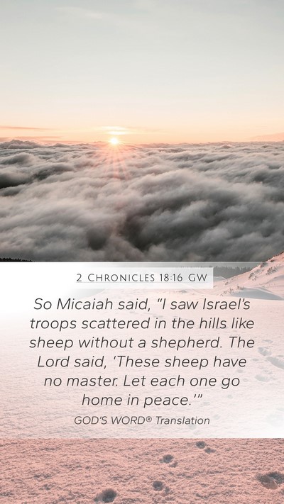 2 Chronicles 18:16 GW Bible Verse Image