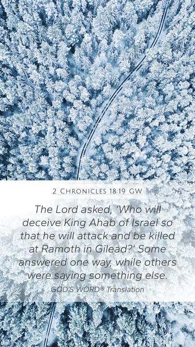 2 Chronicles 18:19 GW Bible Verse Image