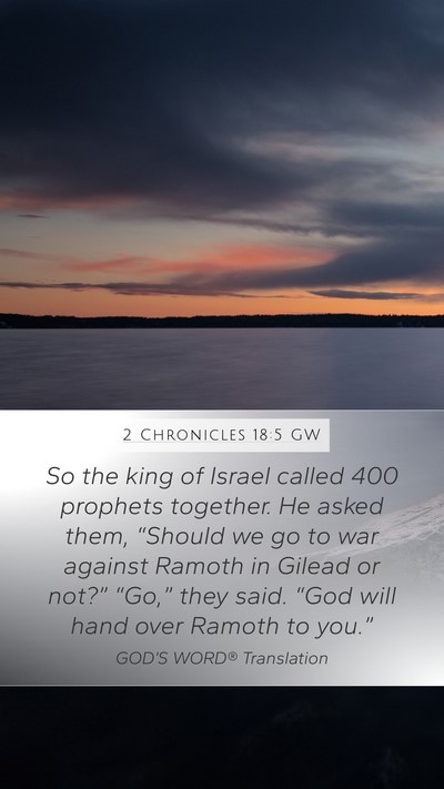 2 Chronicles 18:5 GW Bible Verse Image