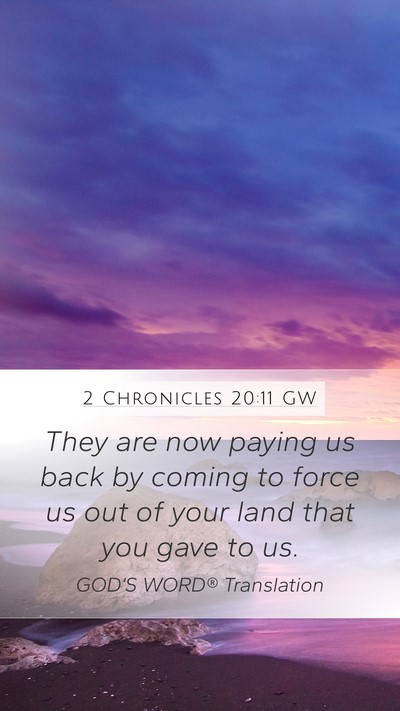2 Chronicles 20:11 GW Bible Verse Image