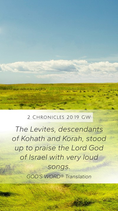 2 Chronicles 20:19 GW Bible Verse Image