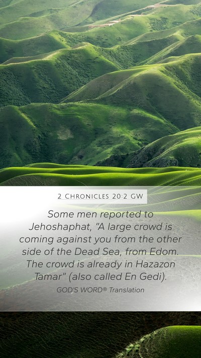 2 Chronicles 20:2 GW Bible Verse Image