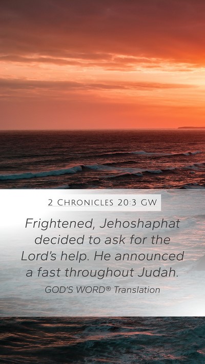 2 Chronicles 20:3 GW Bible Verse Image