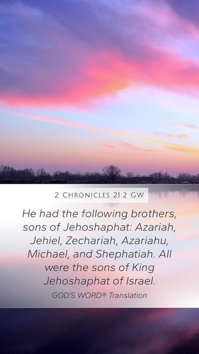 2 Chronicles 21:2 GW Bible Verse Image