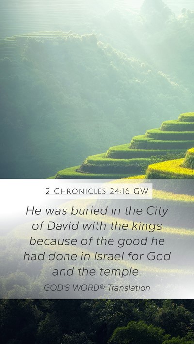 2 Chronicles 24:16 GW Bible Verse Image