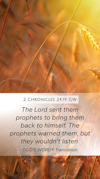 2 Chronicles 24:19 GW Bible Verse Image