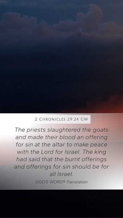 2 Chronicles 29:24 GW Bible Verse Image