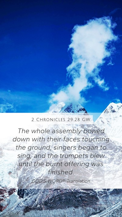 2 Chronicles 29:28 GW Bible Verse Image