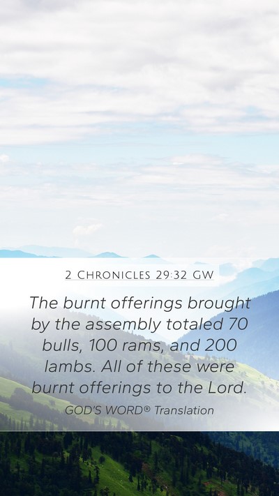 2 Chronicles 29:32 GW Bible Verse Image