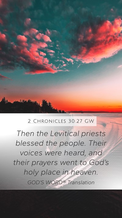 2 Chronicles 30:27 GW Bible Verse Image